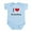 Sky Blue, variant on CafePress - I 'Heart' Grandma Bodysuit - Baby Light Bodysuit, Size Newborn - 24 Months