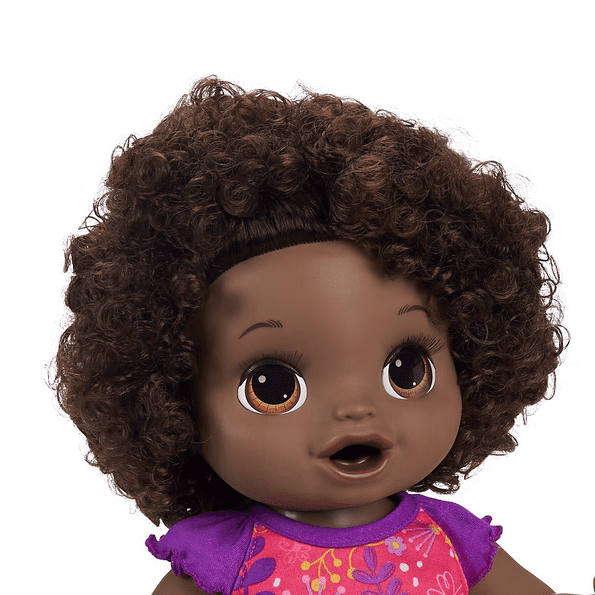 black happy hungry baby alive