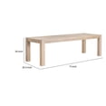 thumbnail image 6 of BenJara 71-102 Inch Wood Dining Extendable Table, 2 Removable Leaves, Modern Brown, 6 of 9