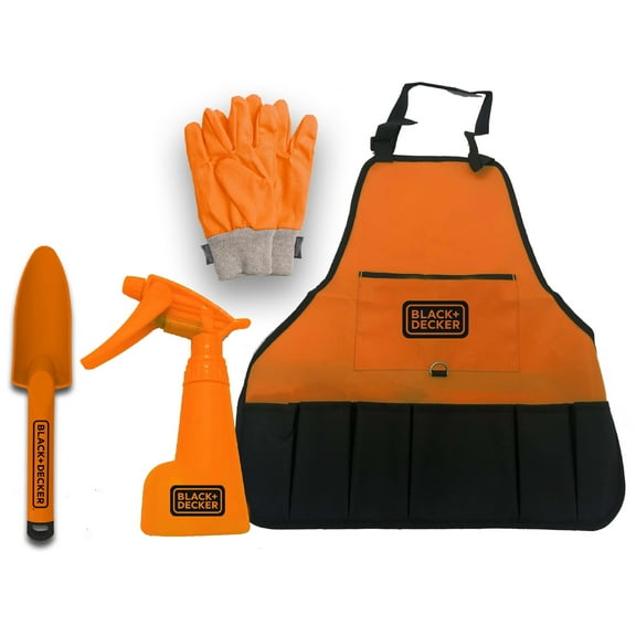 Black and Decker Kids Gardening Set – Pretend play set with costume and gardening accessories