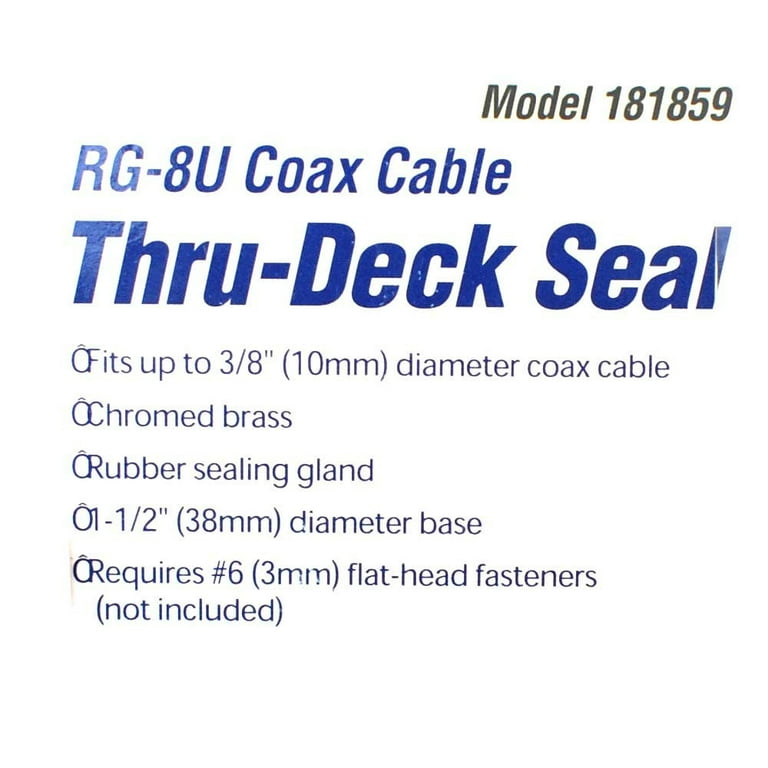 Boat Coax Cable Outlet 181859 | RGU-8U Thru-Deck Seal 3/8 Inch