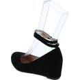 thumbnail image 3 of Chase & Chloe Womens BOBBY-12 Round Toe Med Low Heel Wedge Pump, 3 of 7