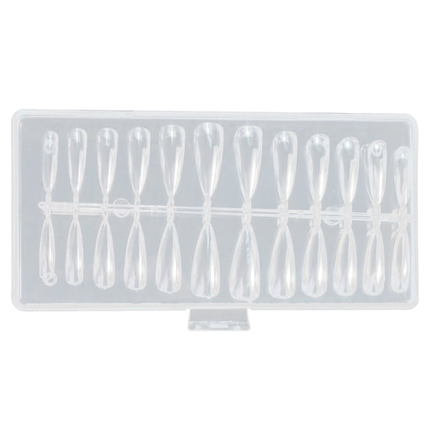 Uñas 120 Piezas Tubo De Agua Transparente Uñas Uñas Transparente Cobertura Total Presionado En Las Uñas Para DIY Uñas Práctica De Salón De Uñas
