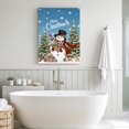 thumbnail image 6 of Canvas Wall Art, Blue Christmas Snowman Framed Canvas Prints for Bathroom Hallway, Xmas Tree Snowflake Botanical Small Gallery Wrapped Wall Decor for Home Office, Gifts, 8"x10" Ship Next Day, 6 of 9
