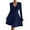 Navy, variant on Stichou Women Long Sleeve Ribbed Knit Short Dresses 2025 Fall Winter V Neck Casual Swing A Line Sweater Dress Black M