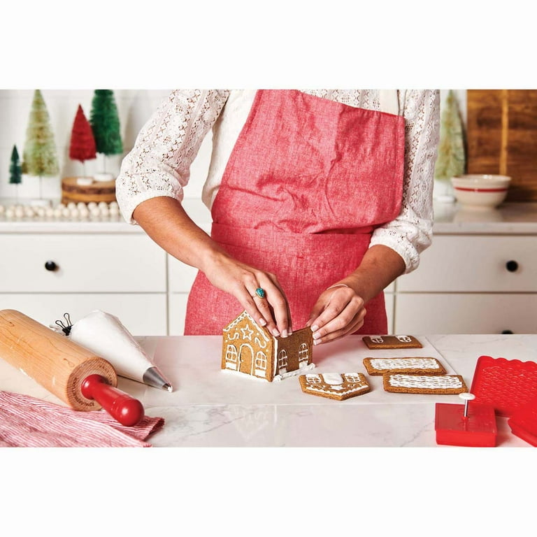 12-Piece 3 in. Gingerbread House Tinplate Steel Cookie Cutter and Recipe 12-Piece 3 in. Gingerbread House Tinplate Steel Cookie Cutter and Recipe