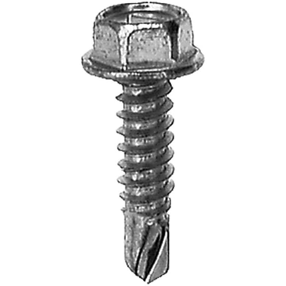 Auveco # 11913 #12 X 1"-1/2" Indented Hex Washer Head Number 3 Super Teks - Zinc. Qty 25.