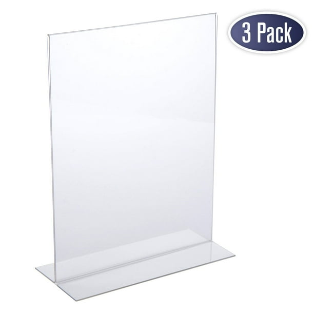 Acrylic Sign Holder 8.5 x 11 Acrylic T Shape Table Top Display Stand
