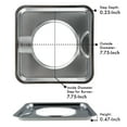 thumbnail image 4 of (2 pack) Range Kleen SGP4002X Style I Chrome Square 7.75 inch 2 Pack Range Drip Pan, 4 of 7