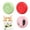Avocado Green + Red + Pink, variant on SENHAWK 3 Pack Paw Print Silicone AirTag Holder for Pet Collars, Compatible with Apple AirTag, Mini Glow in Dark Anti-Lost Tracker Cover, Bite Resistant Protective Case for Cats & Small Dogs