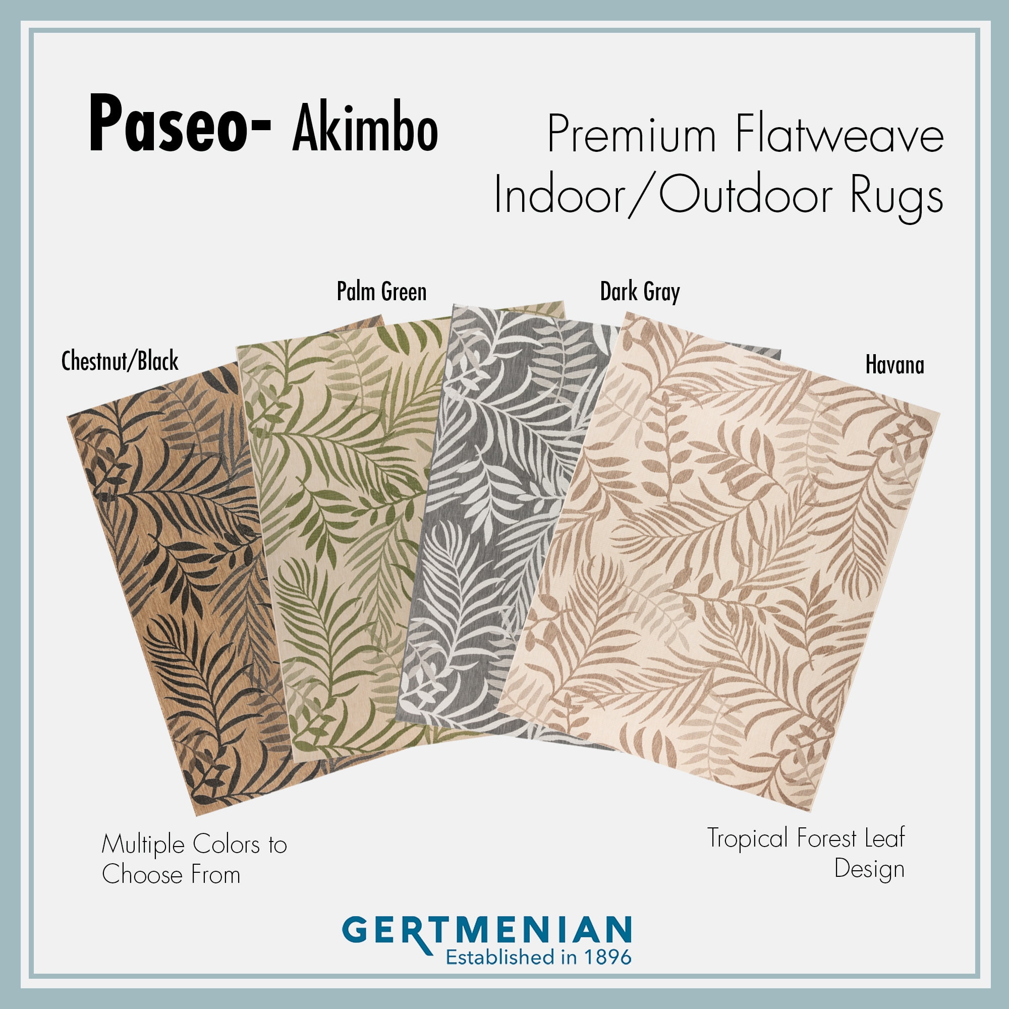 Gertmenian Paseo Akimbo Coastal Floral Sand Havana Outdoor Area Rug, 9x13