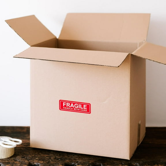 WHAMVOX  2 Rolls Labels for Moving House Clear Fragile Stickers Shipping Warning Items