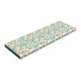 thumbnail image 1 of Victorian Bench Pad, Vintage Pattern with Delicate Flowers on Leafy Branches, HR Foam Cushion with Decorative Fabric Cover, 45" x 15" x 2", Eggshell Cadet Blue, by Ambesonne, 1 of 3