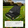 thumbnail image 3 of 26-Inch Push Lawn Sweeper with 4 Spinning Brushes, 7 Cu. Ft. Hopper, Adjustable Height Yard Cleaner, 3 of 7