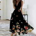 thumbnail image 4 of WTXUE Maxi Dresses, Sun Dress Sleeveless Vestidos Casuales Para Mujer V-Neck, For 2024 Spring Summer Elegant Wrap Trendy Flowy Dress Floral Maxi Women's Plus, Pink Size XL, 4 of 6