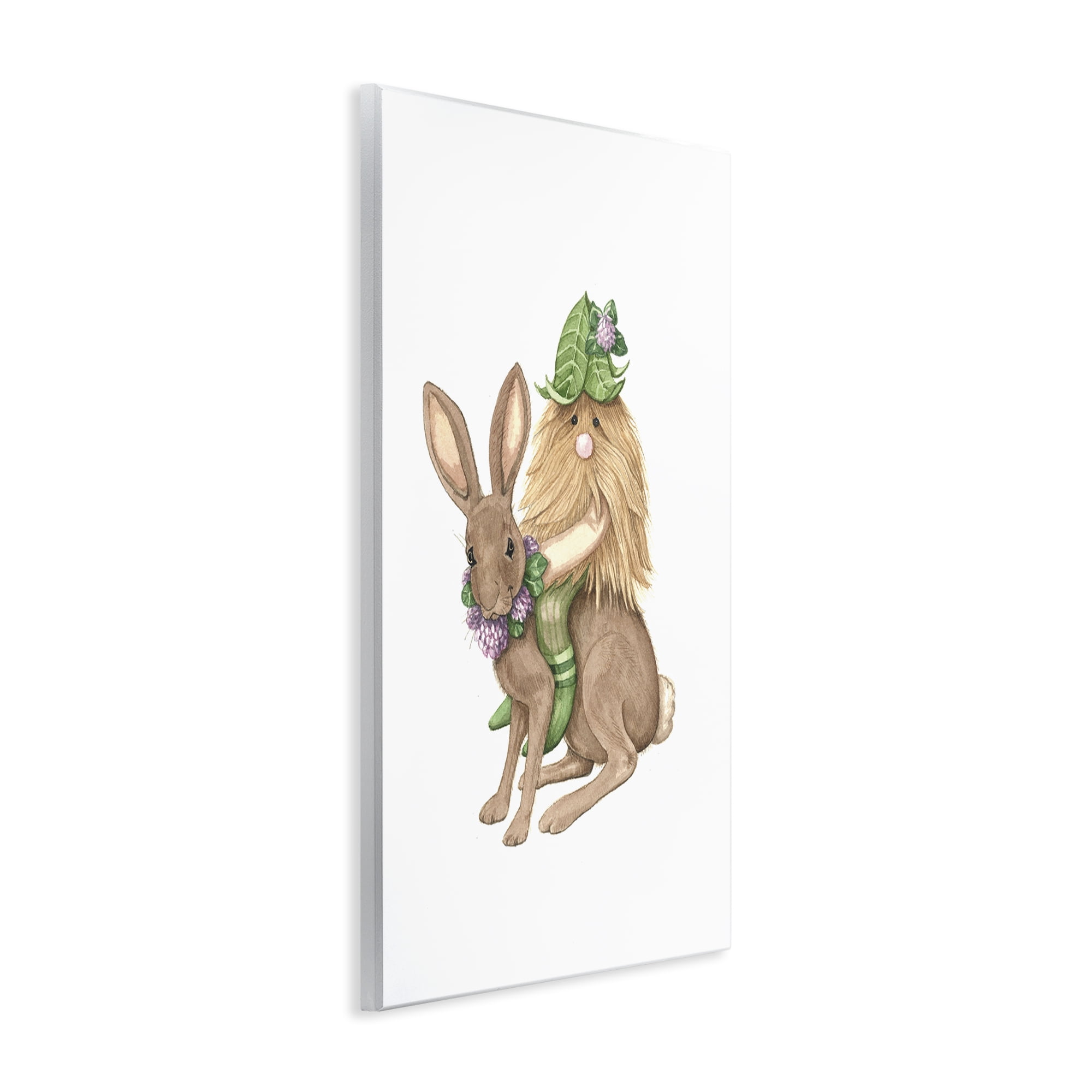 Stupell Industries Garden Elf Riding Rabbit Wall Plaque Art, design by Nancy Overton