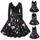 thumbnail image 3 of Vestido de fiesta de Navidad de manga larga con cuello en V para mujer Vestido vintage para mujer Fridja yut4906, 3 of 8