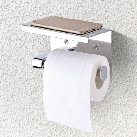 Wall Mounted Bathroom Toilet Paper Holder Rack Tissue Roll Stand Wall Mounted Bathroom Toilet Paper Holder Rack Tissue Roll Stand Stainless Steel With Moblie Phone