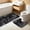 Black-BK, variant on 16x72in fluffy long floor runner,high pile soft carpet,latex backed non slip mat for laundry room bathroom daily use