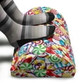 thumbnail image 3 of Candy Cane Foot Rest, Bonbons Lollipops Sugary Treats Sweeties Colorful Pile for Occasions, Non-Slip Backing Adjustable Ergonomic Memory Foam Leg Support for Office, Multicolor, by Ambesonne, 3 of 5