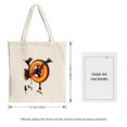 thumbnail image 3 of Stylish Canvas Tote Bag with Vibrant Orange and Pink Splash Design - Perfect for Shopping Travel and Parties, 3 of 4