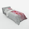 thumbnail image 3 of Ambesonne Floral Bedding Set 4 Pcs, Cherry Blossom Petals, Queen, Pale Pink White, 3 of 3