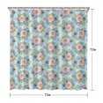 thumbnail image 2 of Pioneer Flower Floral Print Pattern Shower Curtain 72”x72", Bathroom Decorative Shower Curtain Set with 12 Hooks, Waterproof Washable, 2 of 3