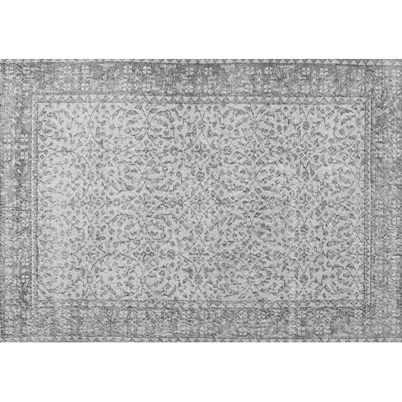 Ahgly Company Indoor Rectangle Persian Gray Traditional Area Rugs, 4' x 6'