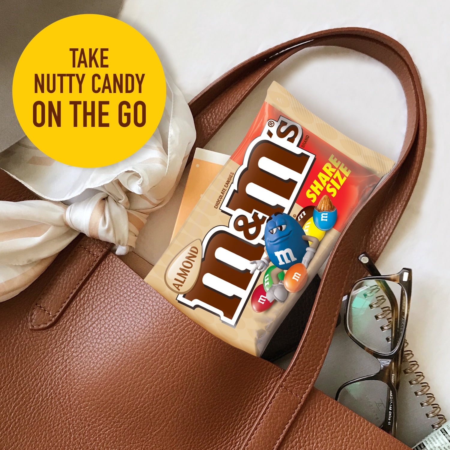 M&M's Almond Milk Chocolate Candy, Sharing Size - 2.83 oz Bag