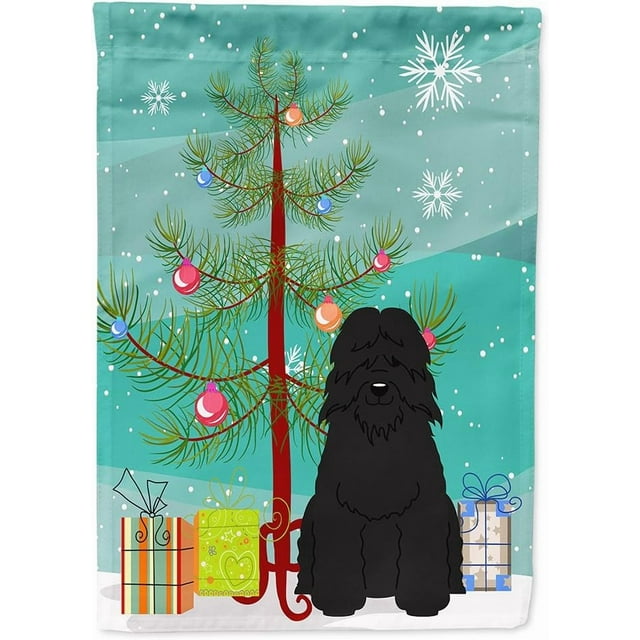 Caroline&#;s Treasures BBCHF Merry Christmas Tree Greater Swiss Mountain Dog House Flag Large Multicolor
