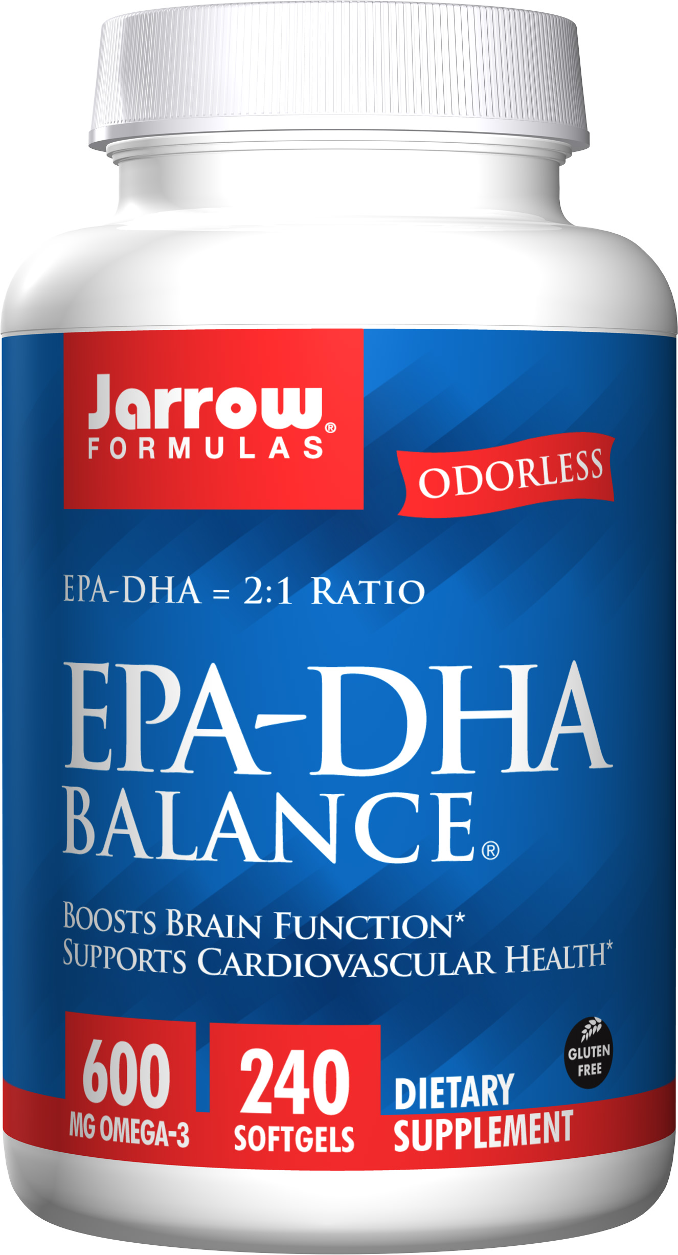 Jarrow Formulas EPADHA Balance Odorless, Supports Brain and Heart