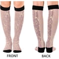 thumbnail image 2 of FREEAMG Rose Gold Christmas Star Compression Socks for Women&Men Circulation-Best Support for Nurses,Running,Athletic-1 Pairs, 2 of 7