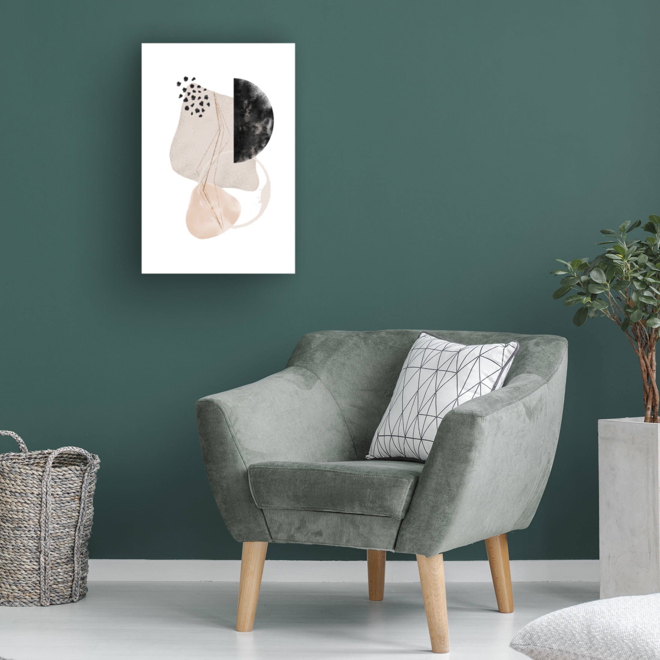 Trademark Fine Art Sally Ann Moss Simple Beige 3 Canvas Wall Art