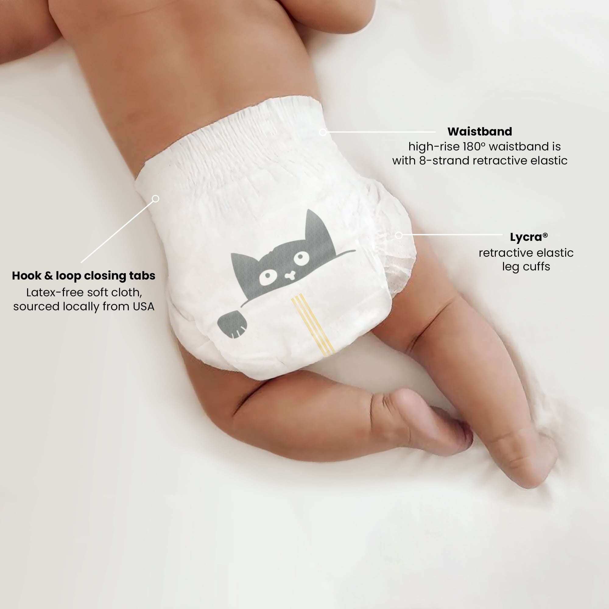 PARASOL Clear+Dry Disposable Diapers | RashShield Protection, Leakproof Design, Hypoallergenic | Size 2, (10-18 lbs) Box of 80 Count