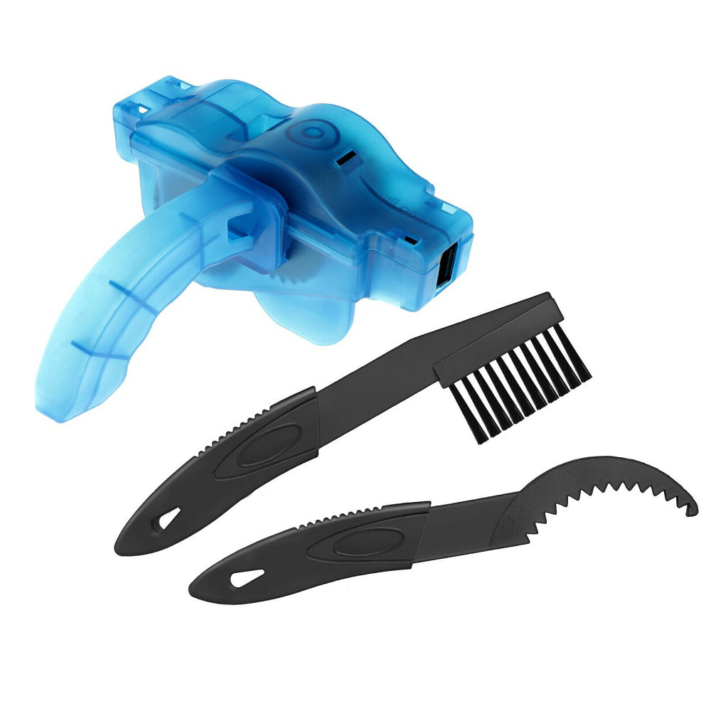 Bicycle Chain Cleaner Bike Wash Tool Cycling Scrubber Cleaning Brushes Wheel Kit 