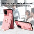 thumbnail image 6 of Nalacover Case for Samsung Galaxy S20+ Wallet Case with Card Holder & Zipper Pocket, 360° Rotation Ring Kickstand Premium PU Leather Cover, Shockproof Magnetic Button Flip Stand Phone Case,Pink, 6 of 9