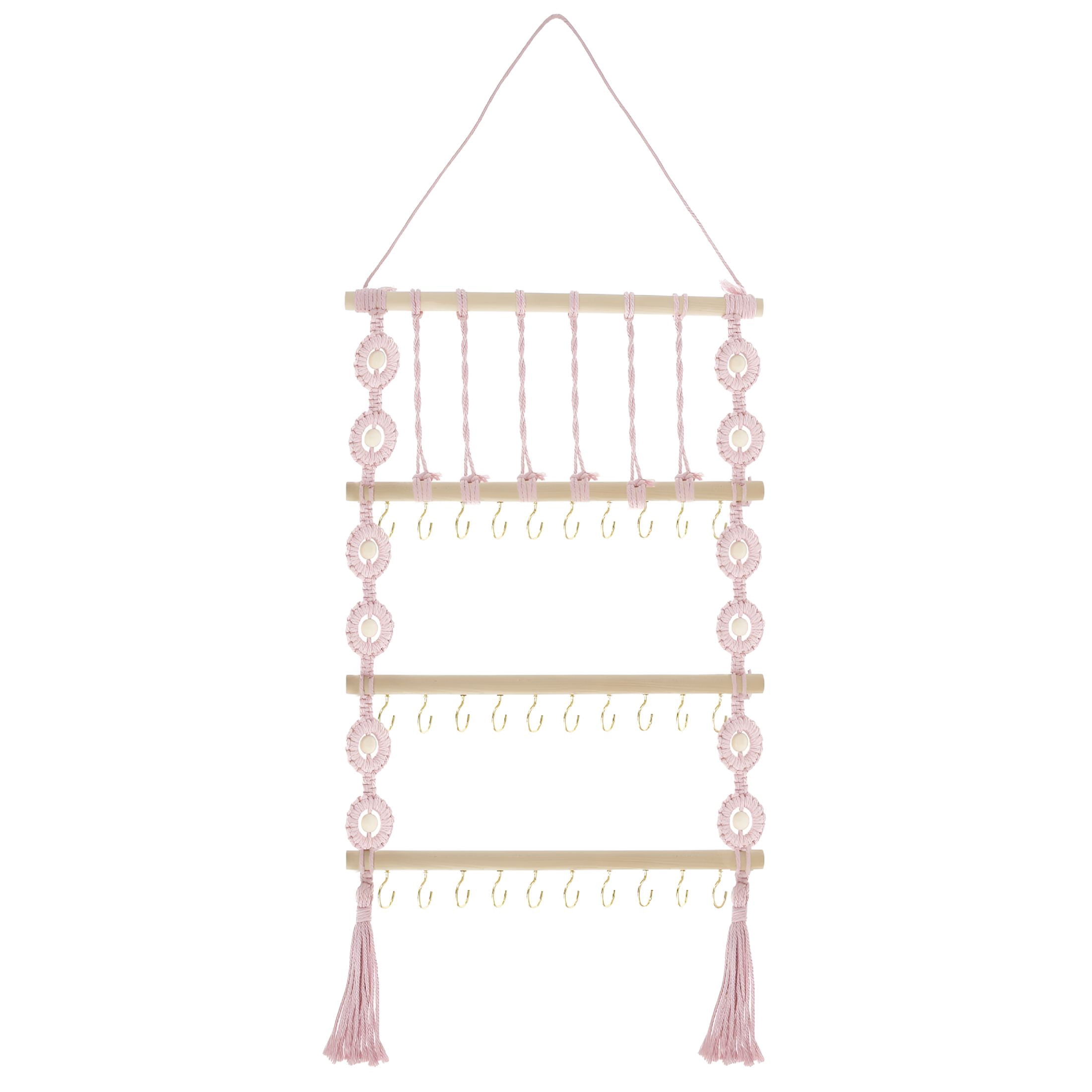 XIBUFE 2026 New Bow Organizer for Girls Headband Holder Hair Bows Organizer for Baby Girls Large Capacity Bow Holder Hair Accessories Wall Hanging Organizer for Toddler Baby Girl Room Decor(Pink)