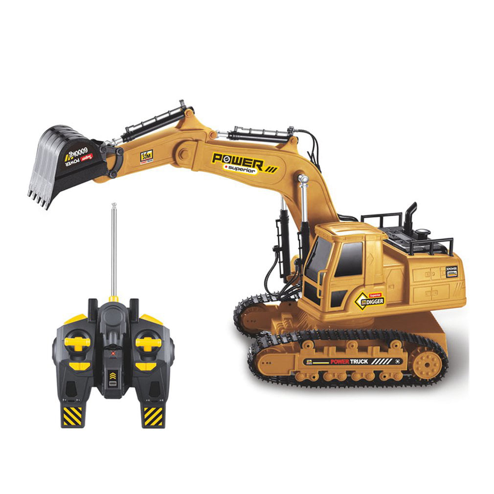 New Yellow Color RC Excavator Mini Truck Rechargeable Simulated Gift Toy Kids 
