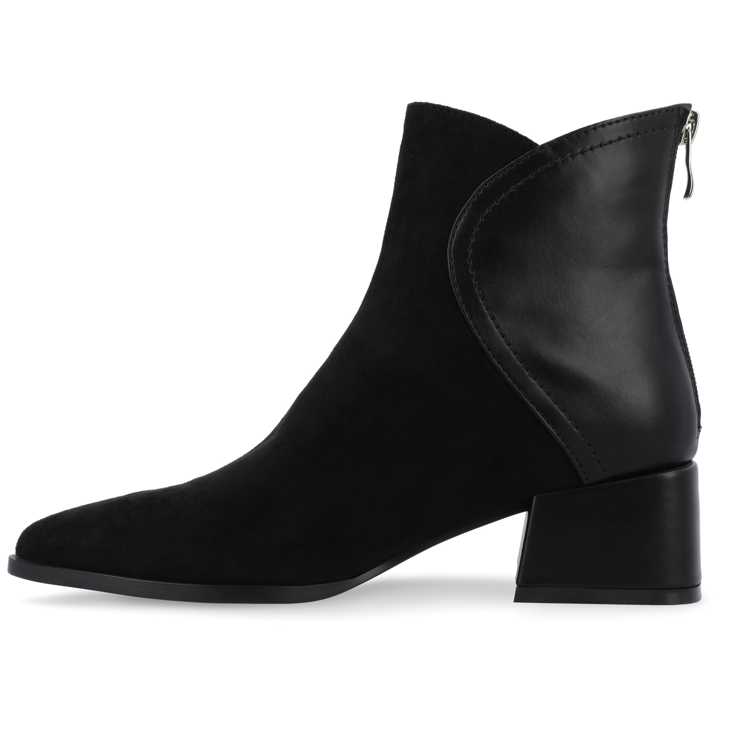 Journee Womens Consuello Two Tone Pointed Toe Booties, Widths Available