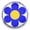 Blue, variant on Snap Jewelry 18MM Blue Simple Flower Ginger Charm Button