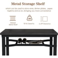thumbnail image 2 of LinkRomat Counter Height Kitchen Table Set with 2 Bar Stools, Modern Bar Table with Storage Shelf, Compact Dining Table Set for Small Space,Dining Room, Apartment, Black, 2 of 9