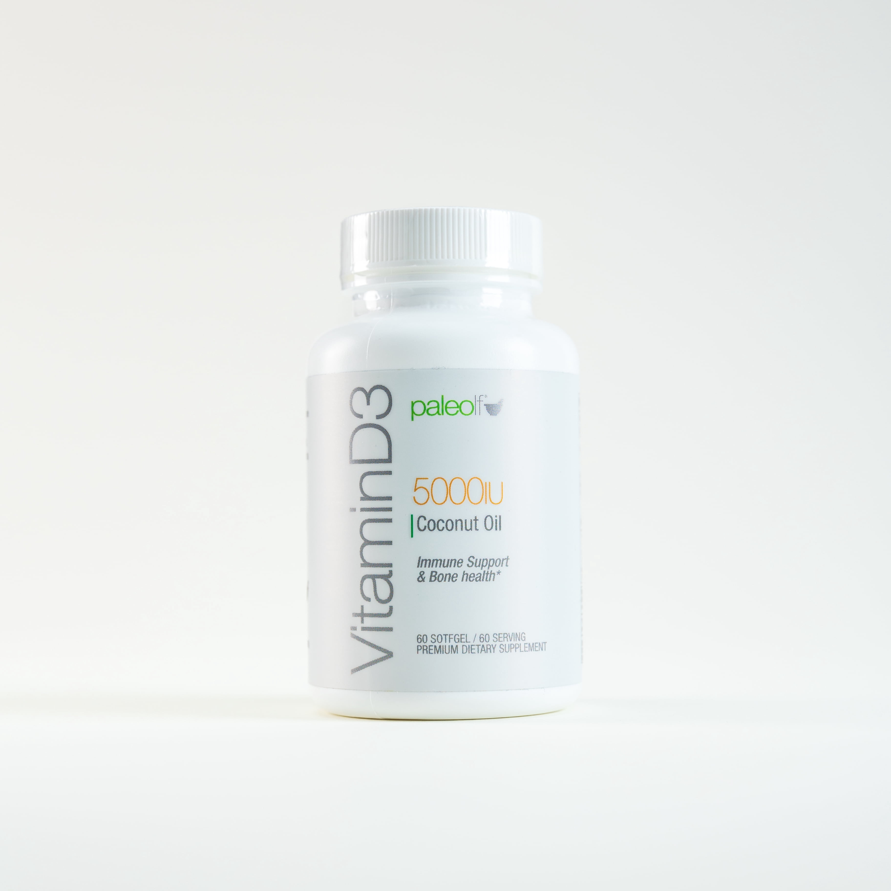VITAMIN D3 5000 IU- New Formula: Paleo Life Vitamin D3 5000iu Premium High Potency with Coconut Oil - 60 Capsules. (1)