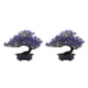 thumbnail image 3 of Advancent Plantas artificiales Bonsai Tree Faux Pine Plastic para Home Office Tabletop Garden Party Hotel Decoración Decoración Púrpura Púrpura 2piezas, 3 of 6