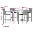thumbnail image 2 of vidaXL Patio Bar Set Outdoor Garden Furniture Solid Wood Acacia and Poly Rattan, 2 of 11