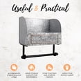 thumbnail image 4 of Autumn Alley Galvanized Farmhouse Toilet Paper Holder with Shelf for Wall Mount, Natural Finish, 4 of 8