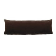 sleep solutions faux fur body pillow case, espresso