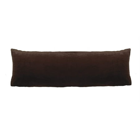sleep solutions faux fur body pillow case, espresso