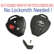 2005 - 2014 Toyota 3 Button Automotive Remote Key Head Repair Kit Shell Case Diy VLS