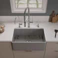 thumbnail image 3 of Gray Matte Smooth Apron 30" x 18" Single Bowl Fireclay Farm Sink, 3 of 9