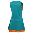 thumbnail image 3 of Girls Preschool Aqua Miami Dolphins Two-Piece Cheer Captain Jumper Dress with Bloomers Set, 3 of 4